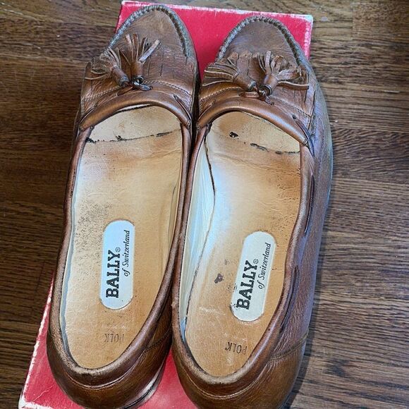 Bally of‎ Switzerland Polk brown leather tassel slip on loafers main image 9